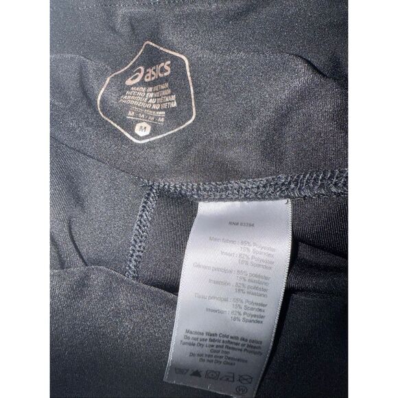 ASICS women’s capri pants w/pockets size medium black/white - Picture 2 of 7